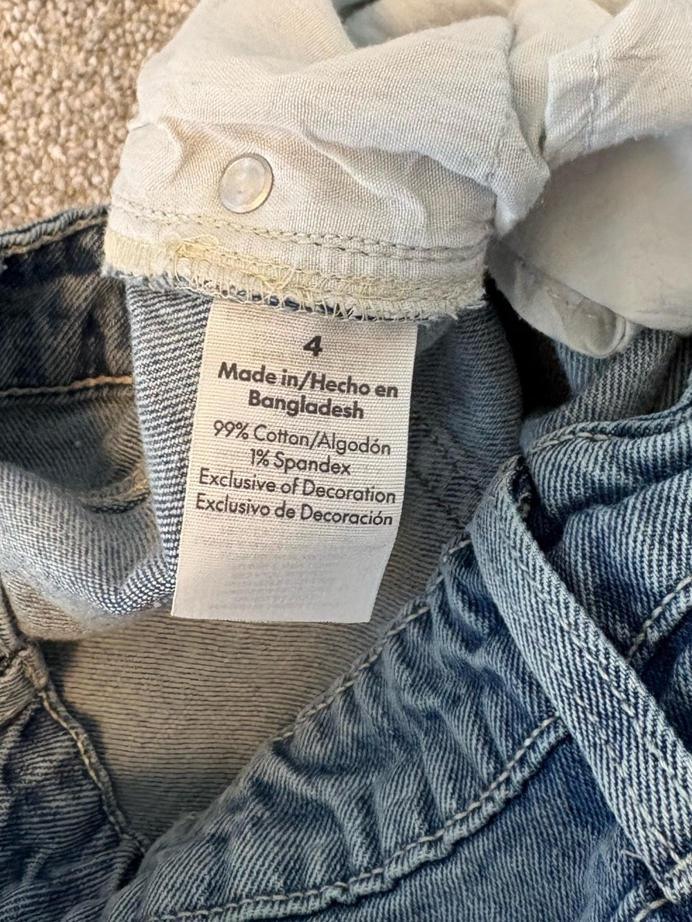 No Boundaries Wide Leg Jeans Pink Satin Bow Ribbon Hem Side Slit Denim Size 4 - Picture 7 of 11